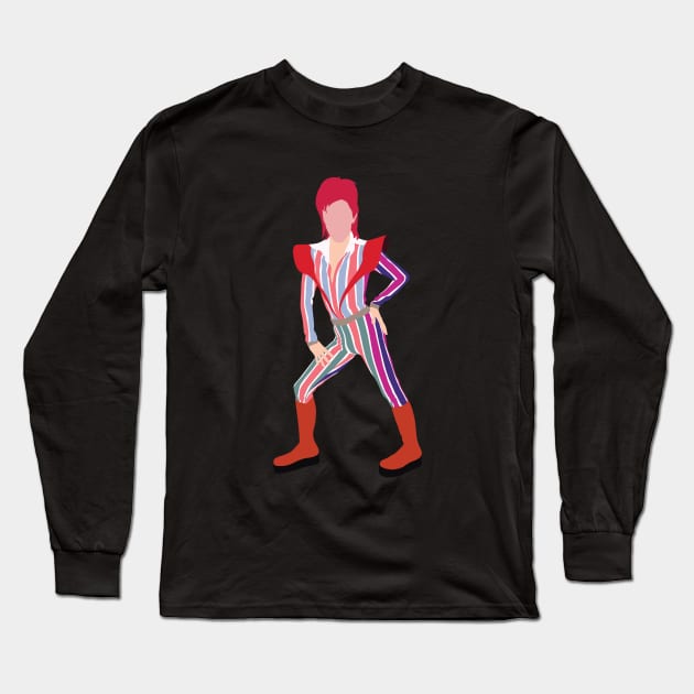 Ziggy Stardust Long Sleeve T-Shirt by difrats